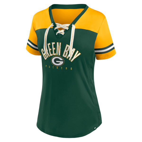 Green Bay Packers Stone Women's Sideline Lace Hooded Sweatshirt