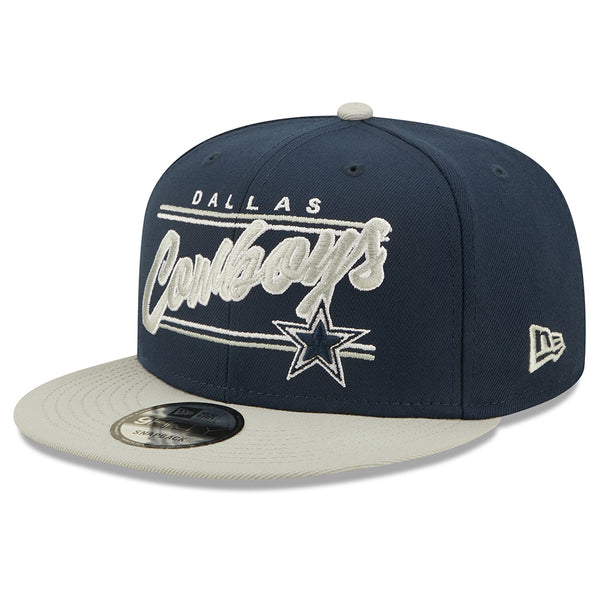 Dallas Cowboys New Era Team Script 9FIFTY Snapback Hat - Navy/Gray