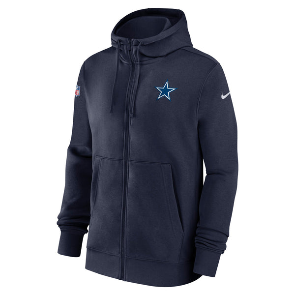 NFL Dallas Cowboys Nike Club Fleece Full-Zip Hoodie - Just Sports