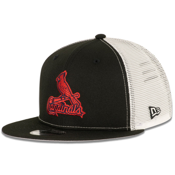 St. Louis Cardinals Mitchell & Ness Cooperstown Collection Evergreen  Adjustable Trucker Hat - Cream