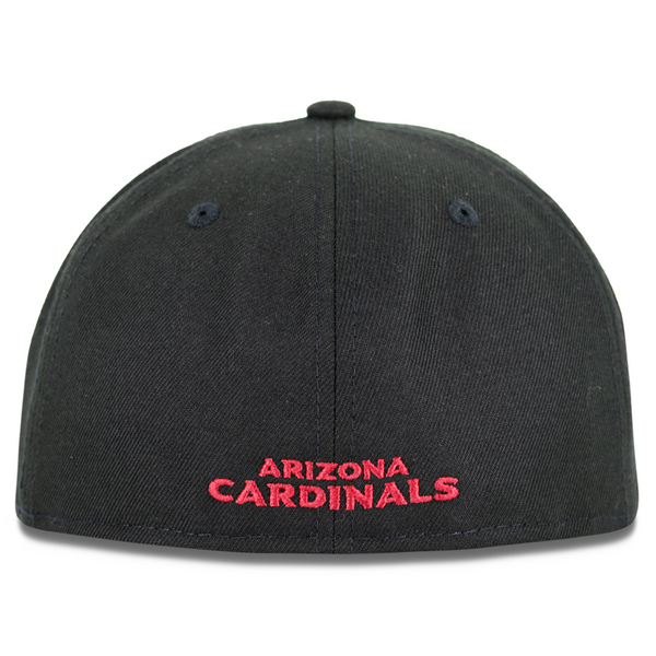 NFL Arizona Cardinals Hat Black Big Red Logo Reebok S/M Fitted Baseball Cap