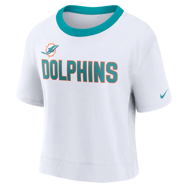 Nike Rewind (NFL Miami Dolphins) Women's Ringer T-Shirt.