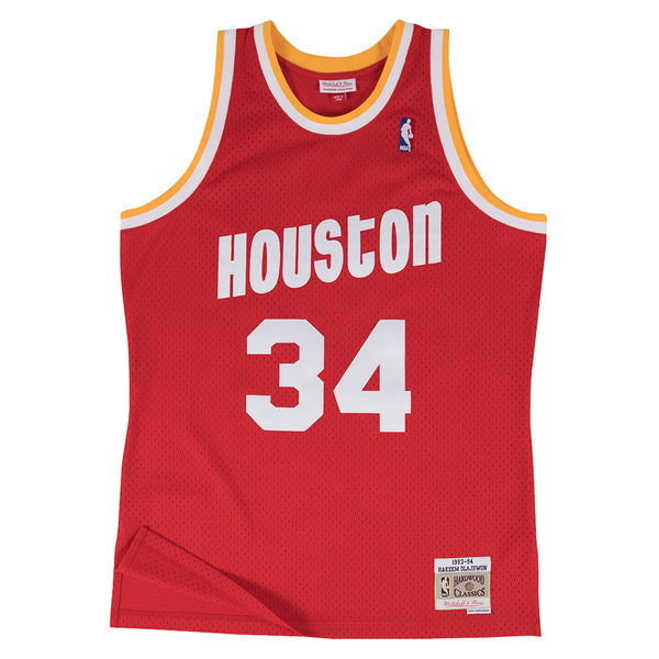 Hakeem Olajuwon Houston Rockets Hardwood Classics Throwback NBA Swingman  Jersey