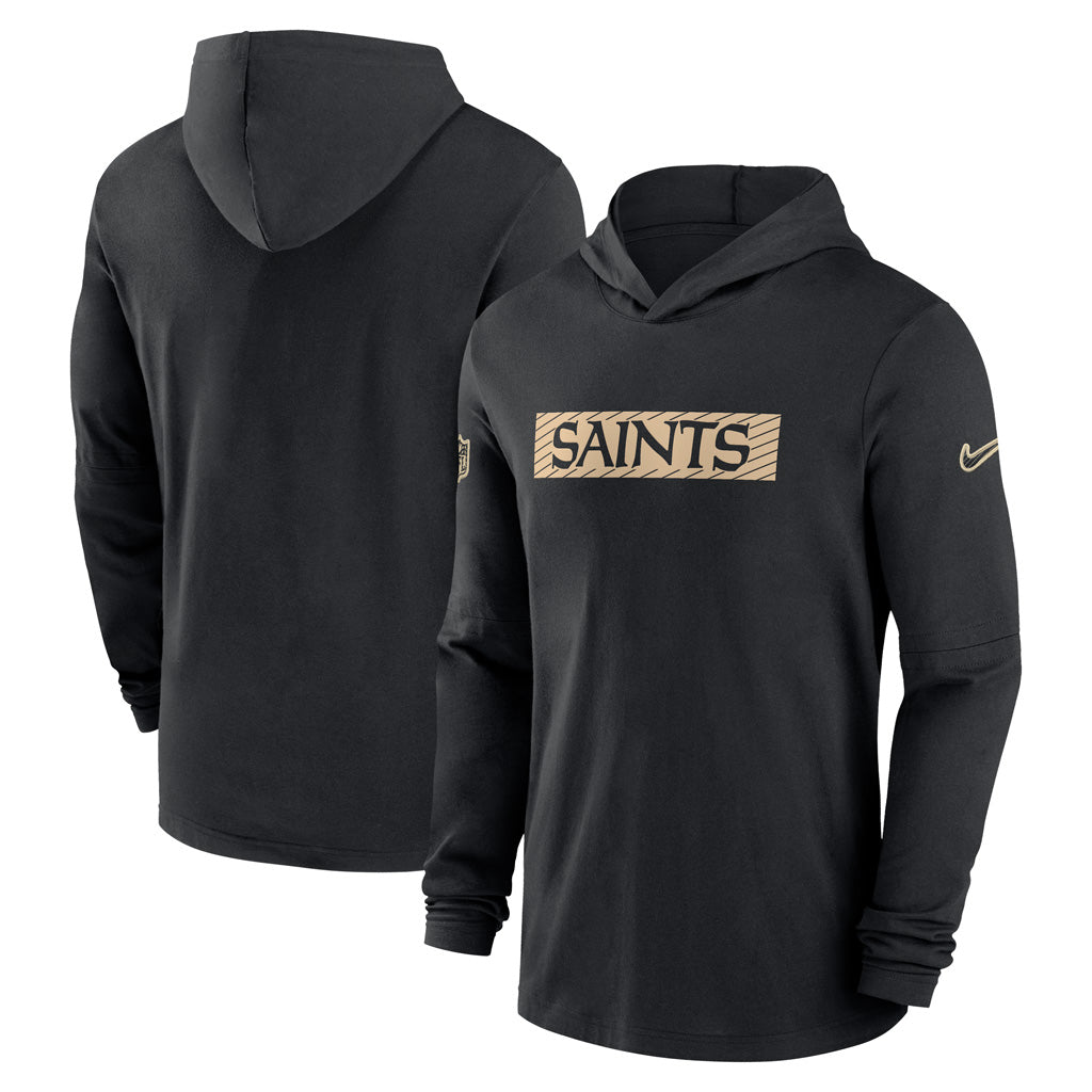 NFL New Orleans Saints Nike 2024/25 Sideline Performance Lightweight Pullover Hoodie