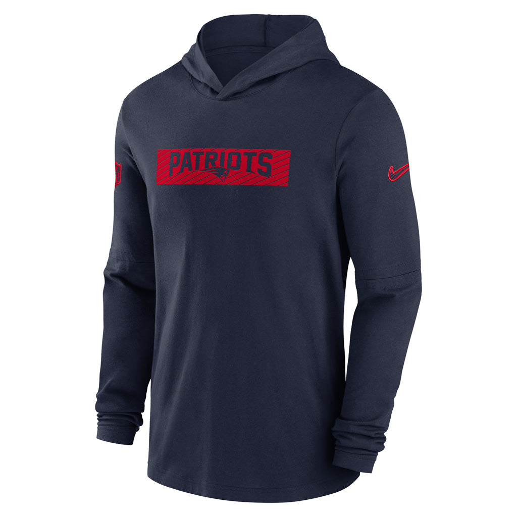 NFL New England Patriots Nike 2024/25 Sideline Performance Lightweight Pullover Hoodie