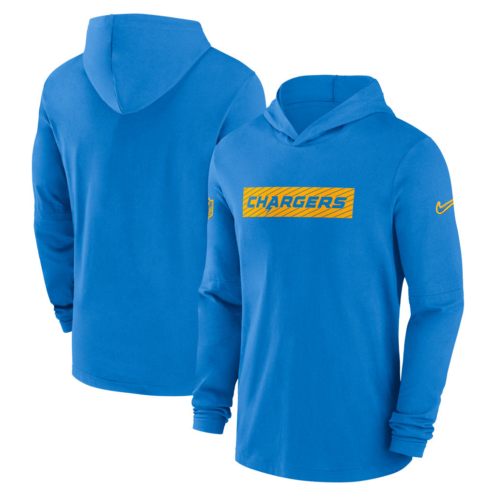 NFL Los Angeles Chargers Nike 2024/25 Sideline Performance Lightweight Pullover Hoodie