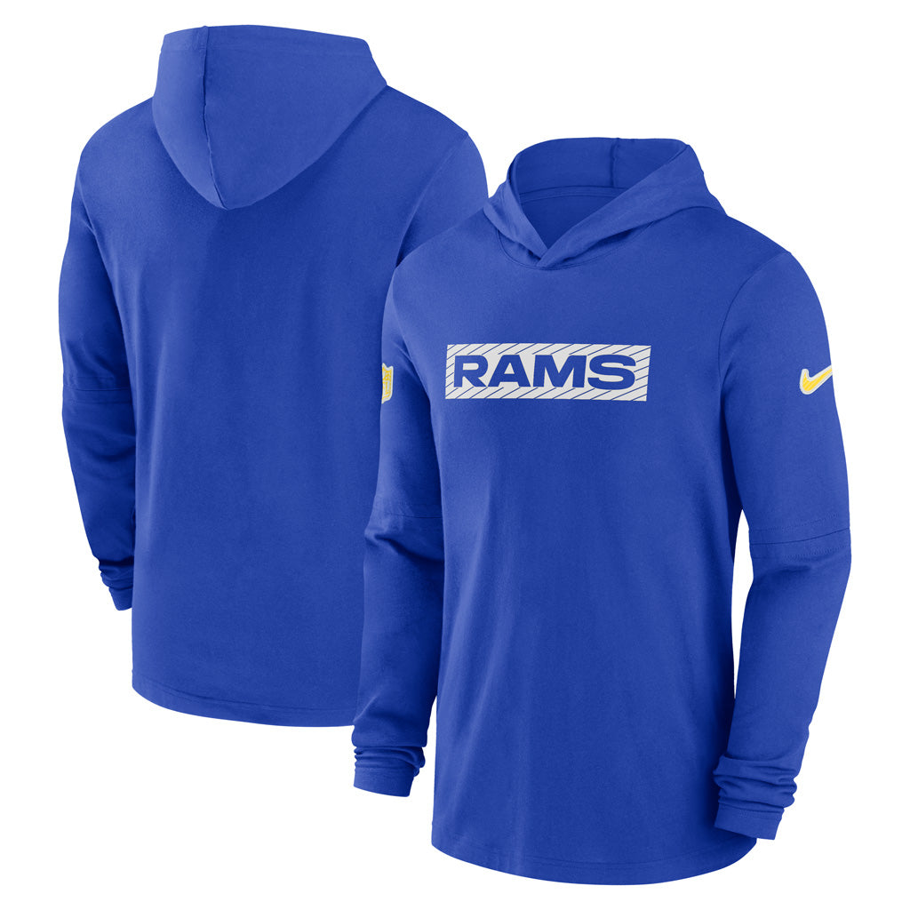 NFL Los Angeles Rams Nike 2024/25 Sideline Performance Lightweight Pullover Hoodie