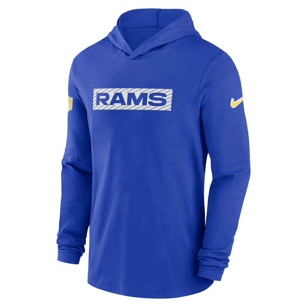 NFL Los Angeles Rams Nike 2024/25 Sideline Performance Lightweight Pullover Hoodie