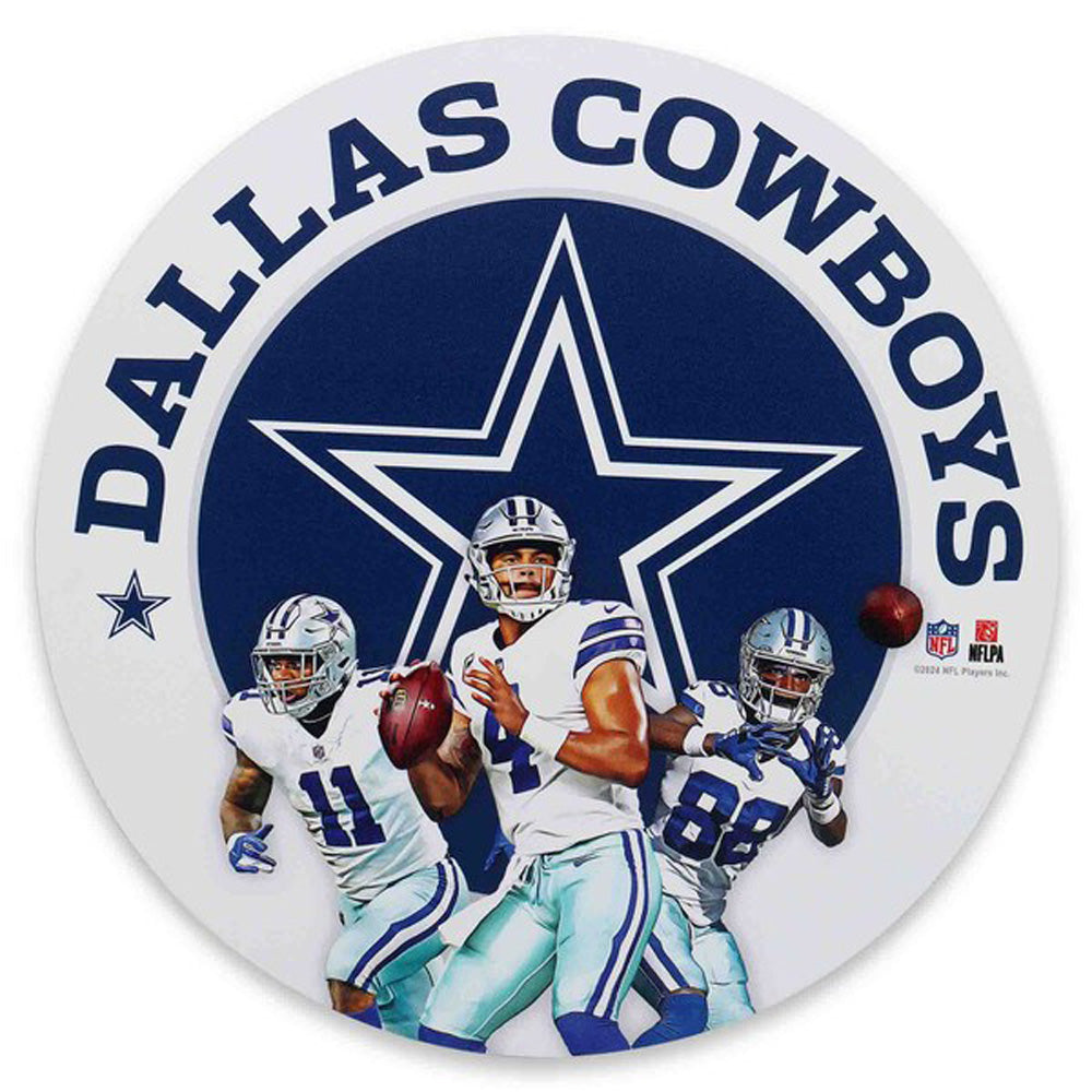 NFL Dallas Cowboys Open Road Brands X-Metal Team Round Sign