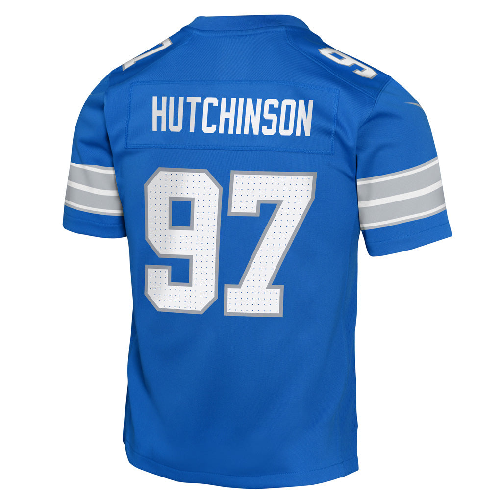 NFL Detroit Lions Aiden Hutchinson Youth Home Game Jersey