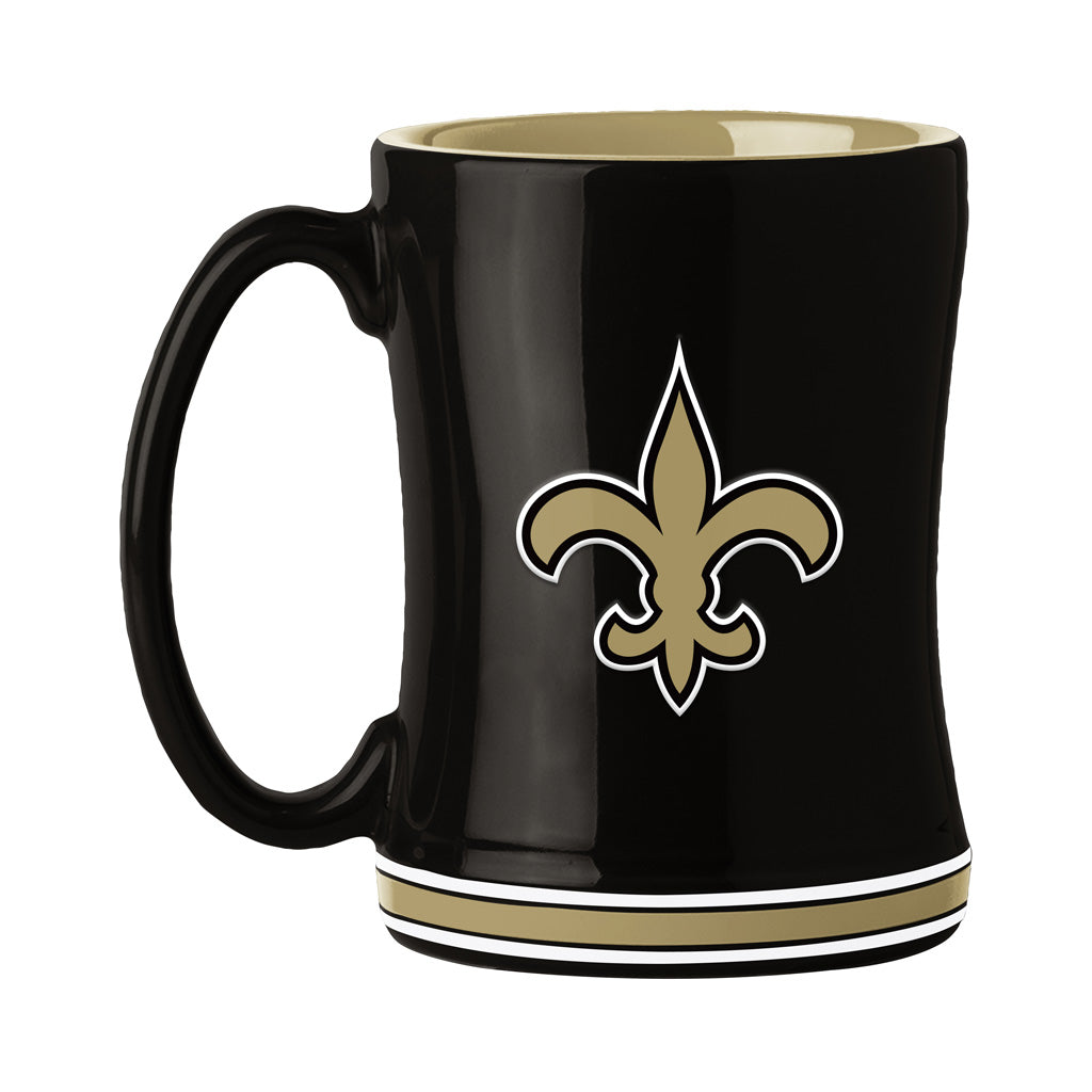 NFL New Orleans Saints Logo Brands Relief Mug