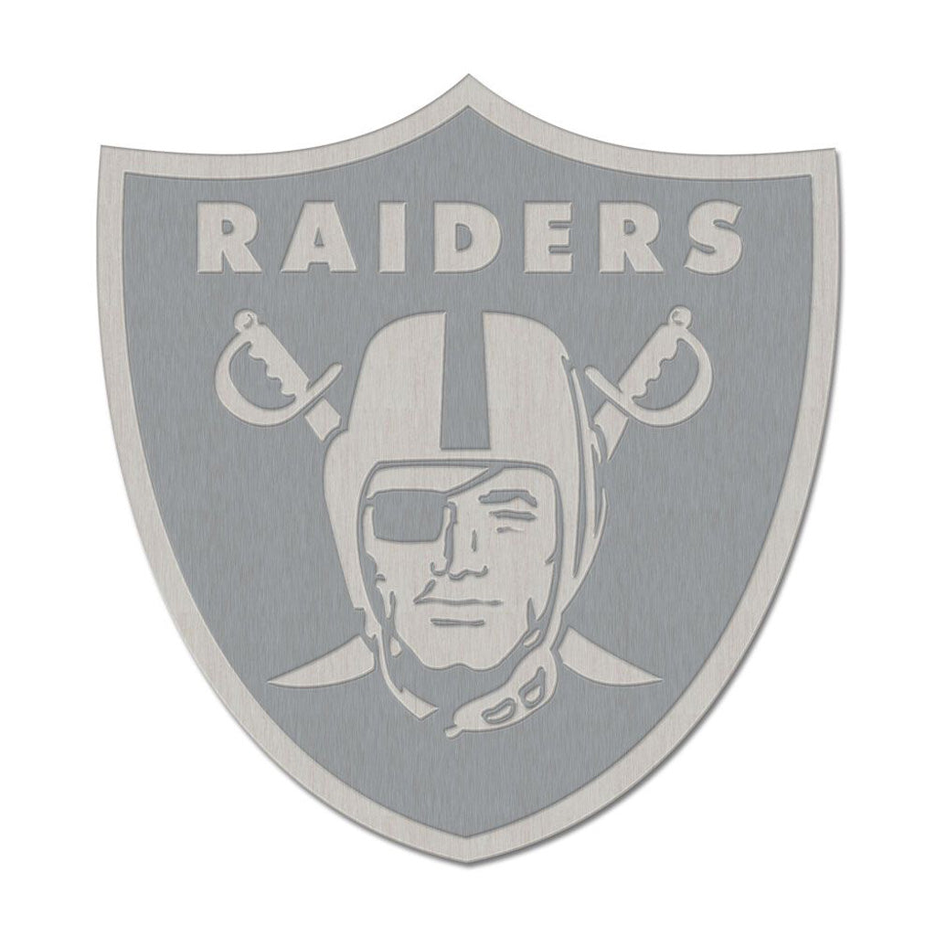 NFL Las Vegas Raiders WinCraft Silver Logo Enamel Pin