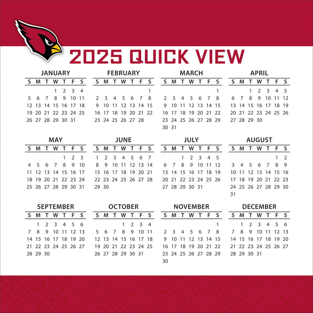 NFL Arizona Cardinals 2024-2025 Boxed Calendar