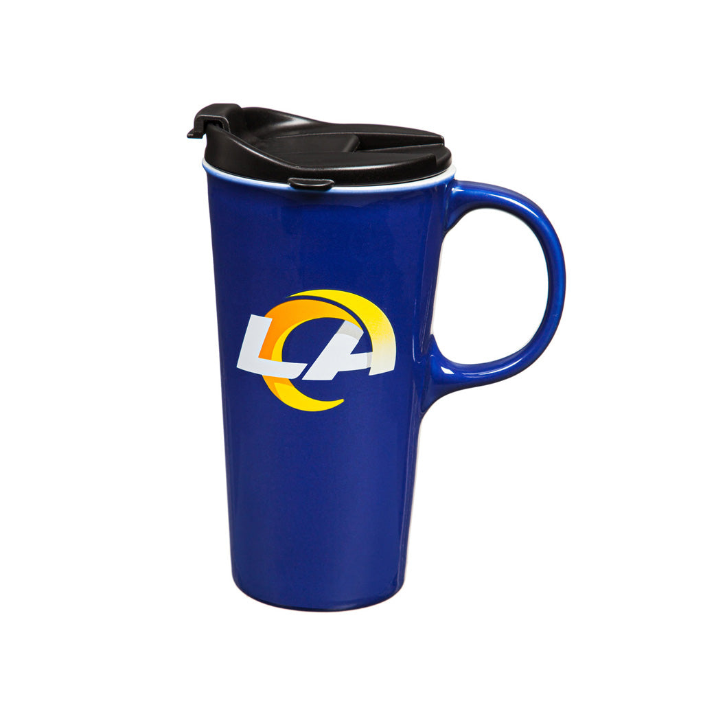 NFL Los Angeles Rams Evergreen 17oz Boxed Travel Latte Mug