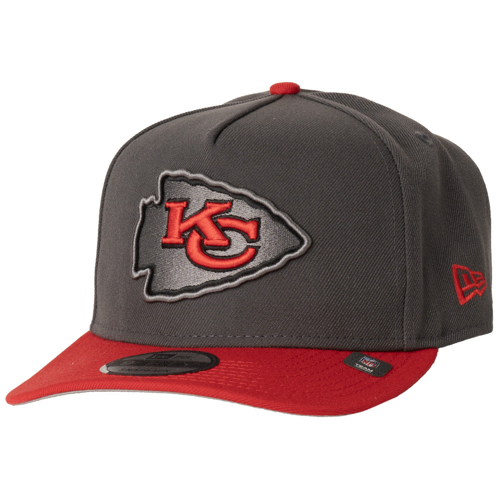 NFL Kansas City Chiefs New Era 2 Tone Graphite A-Frame 9FIFTY Snapback