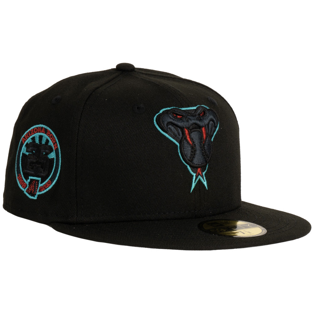 MLB Arizona Diamondbacks New Era Red Eye Teal Fangs 25th Anniversary 59FIFTY Fitted