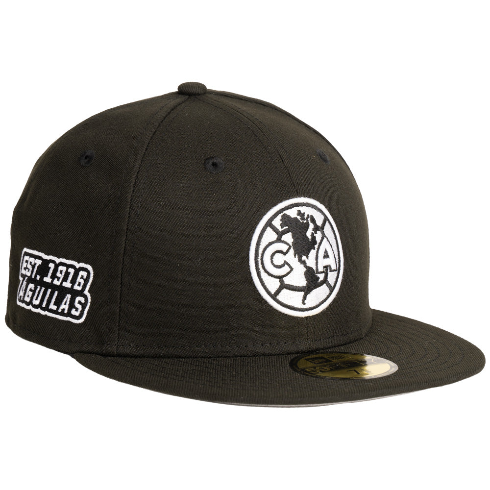 Club America New Era Black &amp; White 59FIFTY Fitted