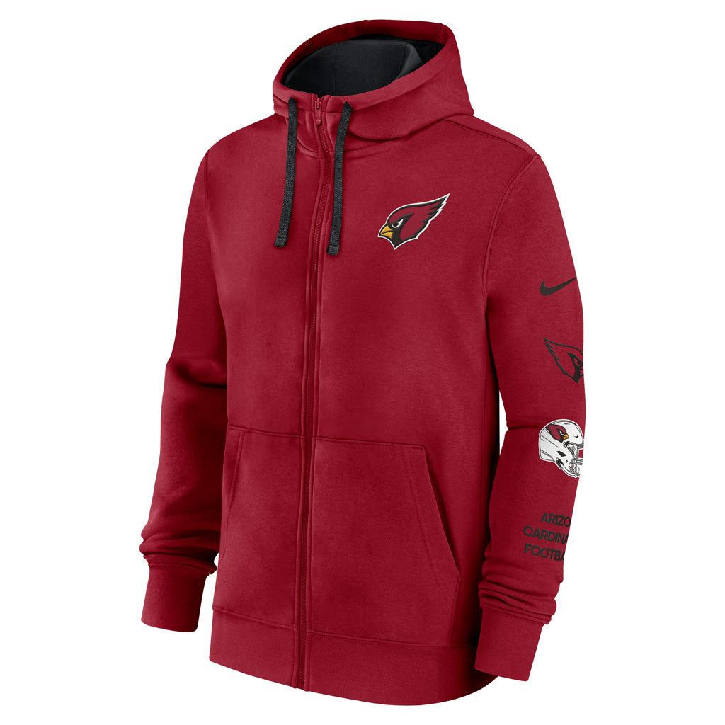 NFL Arizona Cardinals Nike Club Full Zip Hoodie