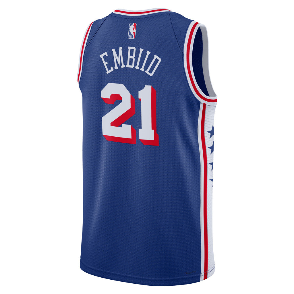 NBA Philadelphia 76ers Joel Embiid Nike Icon Swingman Jersey - Blue