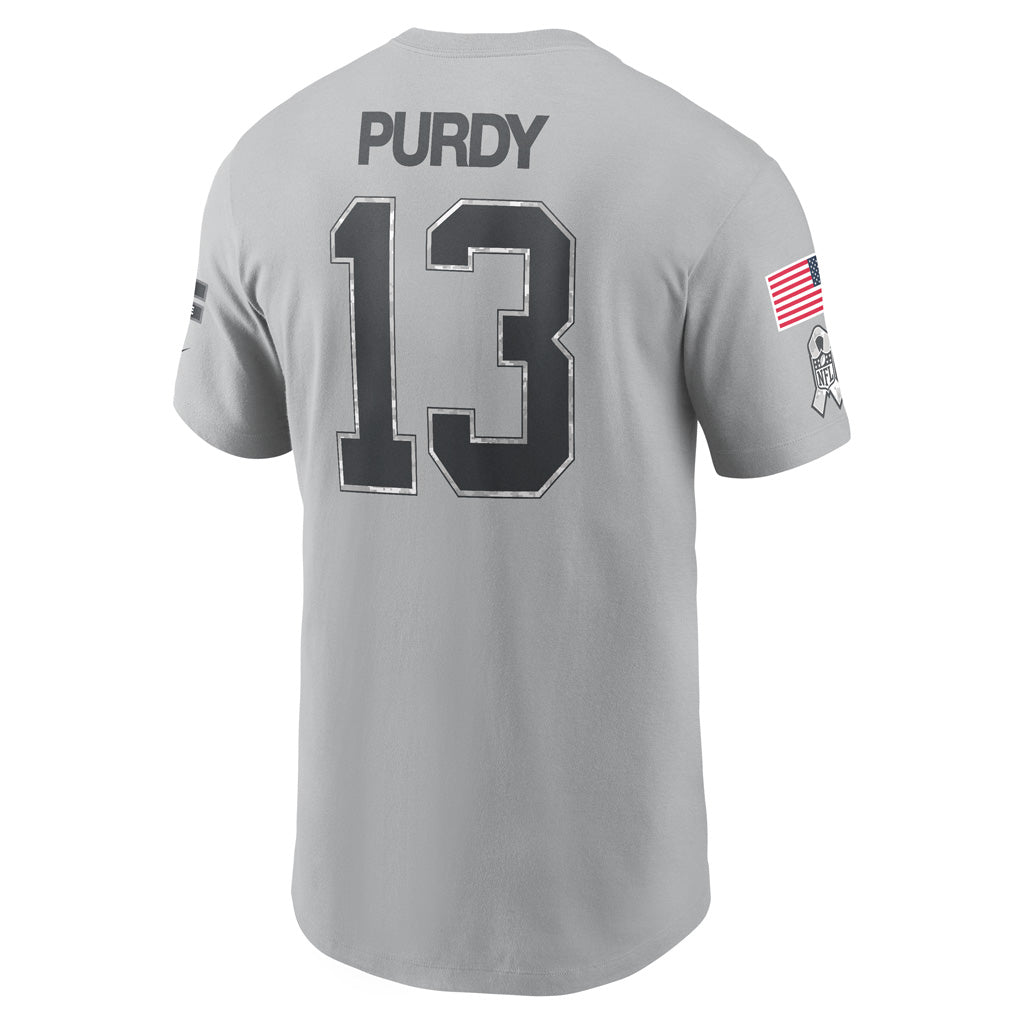 NFL San Francisco 49ers Brock Purdy 2024 Salute to Service Name &amp; Number Tee