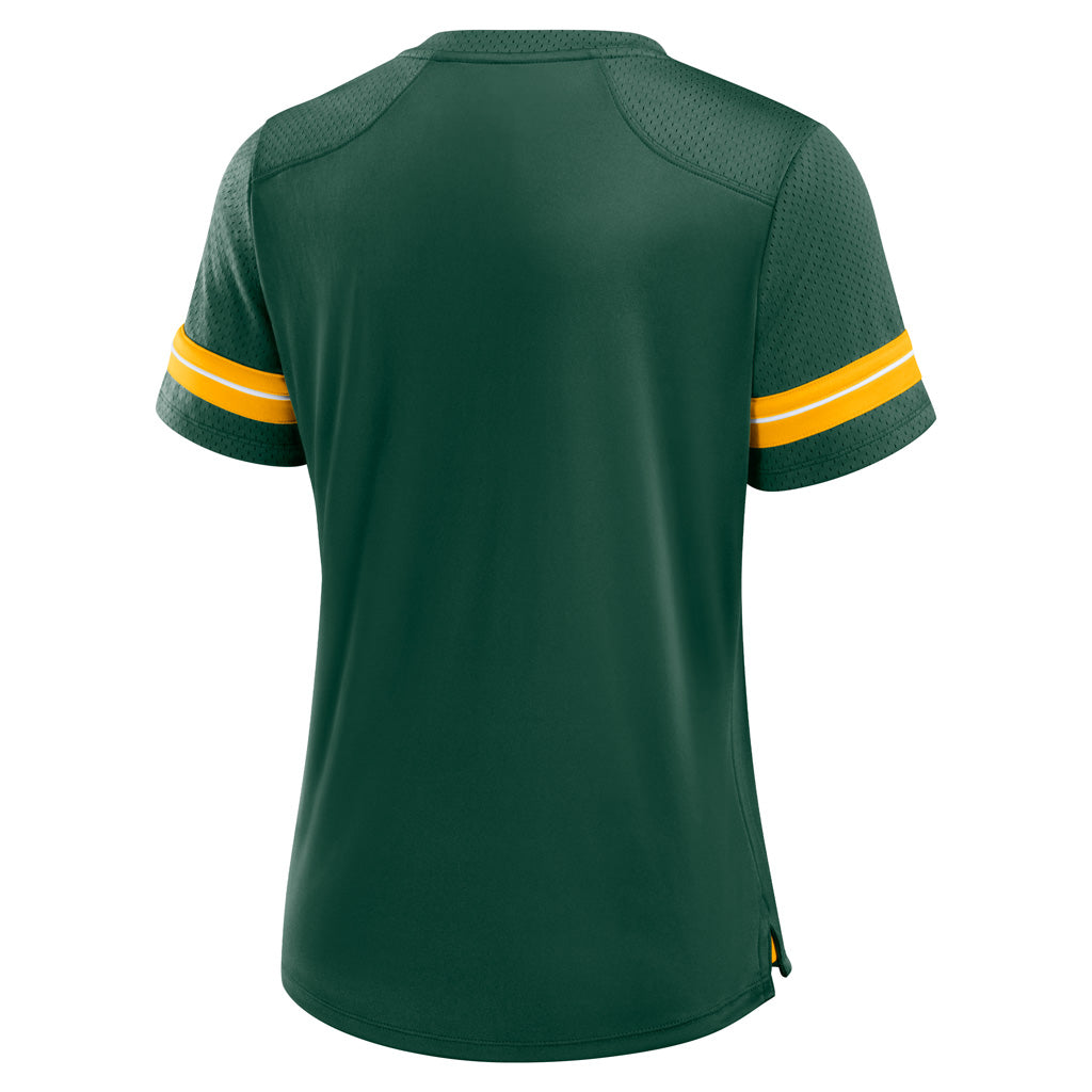 NFL Green Bay Packers Fanatics Women&#39;s Play Script Lace-Up Top