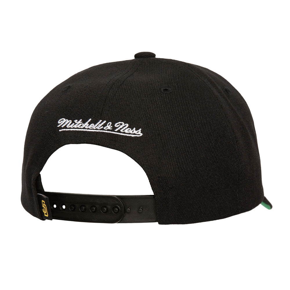 MLB San Diego Padres Mitchell &amp; Ness Neon Logo Pro Snapback Hat