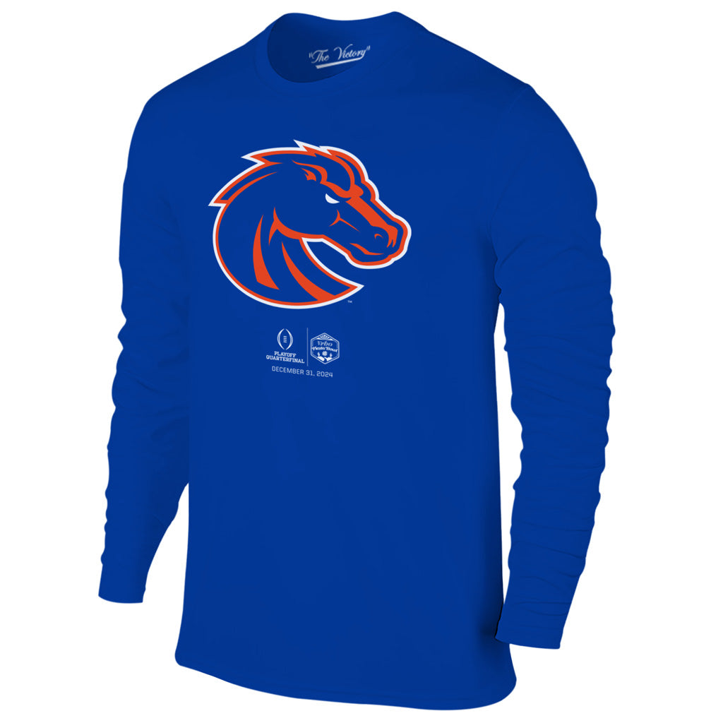 NCAA Boise State Broncos Retro Brand 2024 Fiesta Bowl Logo Long Sleeve T-Shirt - Blue