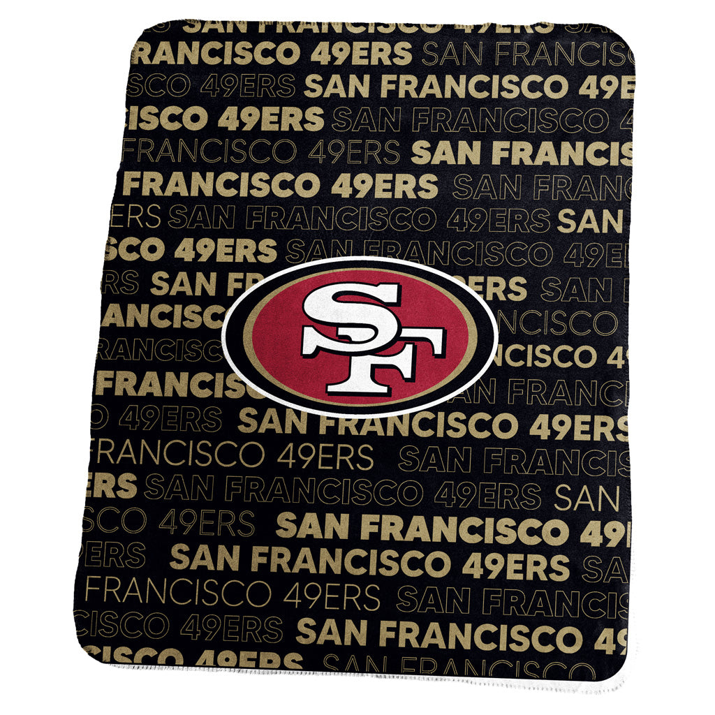 NFL San Francisco 49ers Logo Brands 50x60 Classic Fleece Blanket