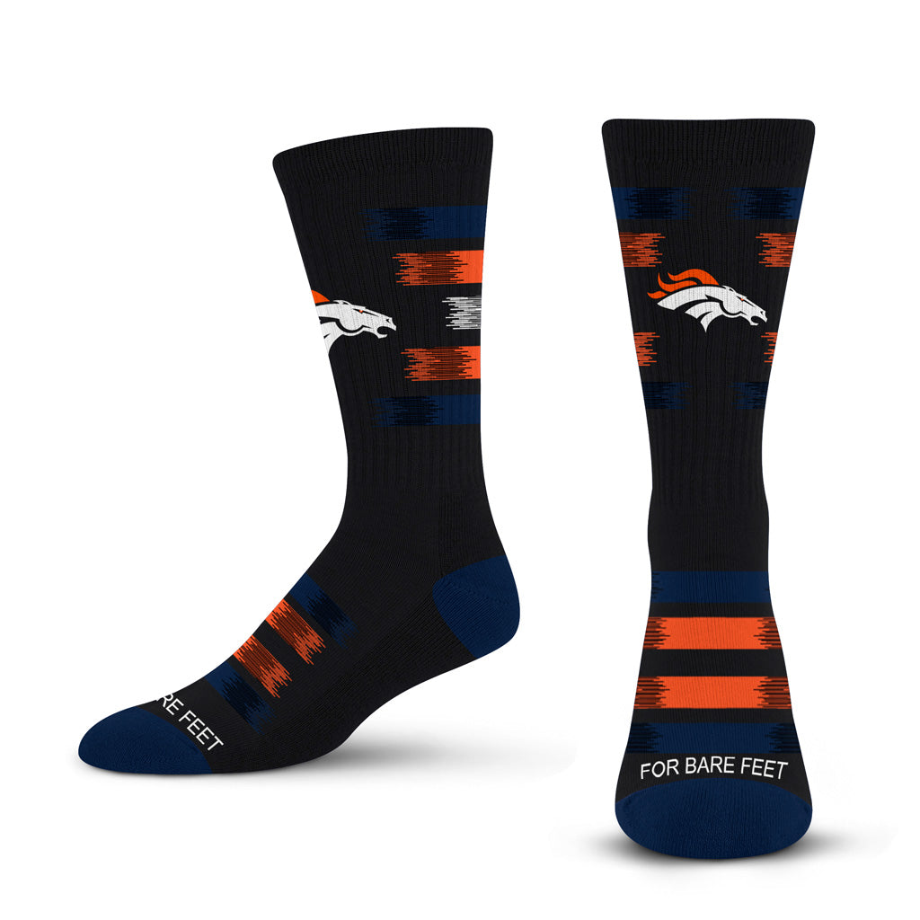 NFL Denver Broncos For Bare Feet Fade to Black Socks