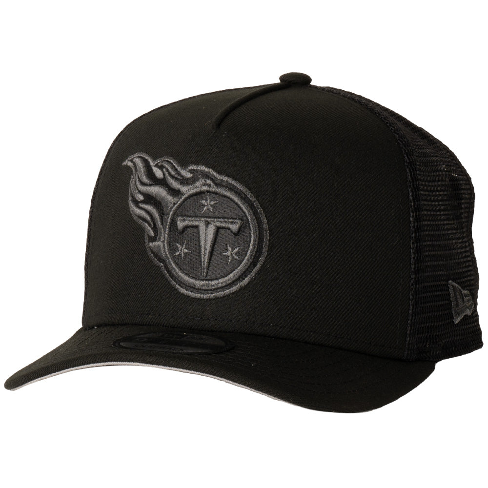 NFL Tennessee Titans New Era Black Pearl A-Frame 9FIFTY Trucker Snapback Hat