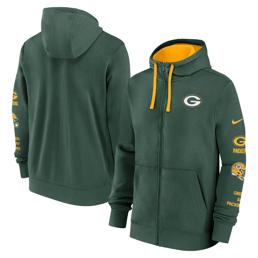 NFL Green Bay Packers Nike Club Full Zip Hoodie