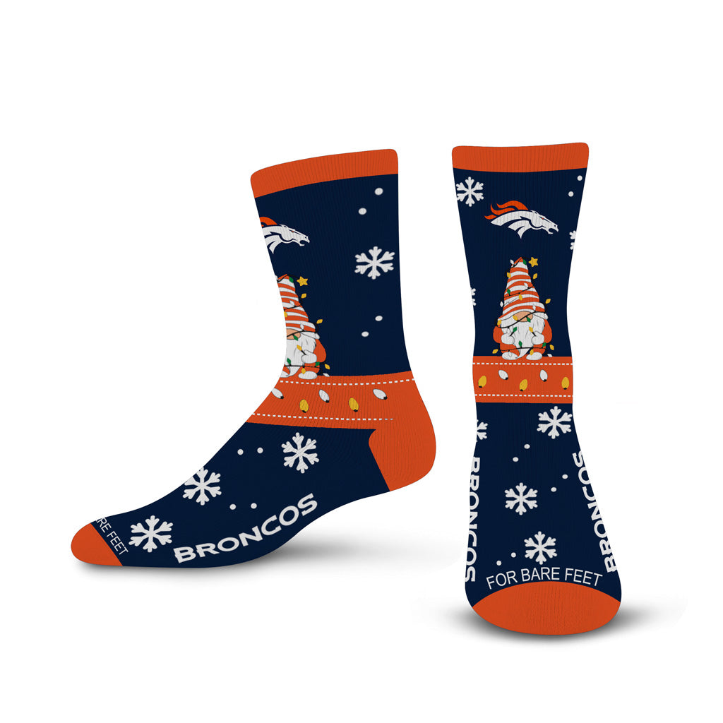 NFL Denver Broncos For Bear Feet Sweater Gnome Socks