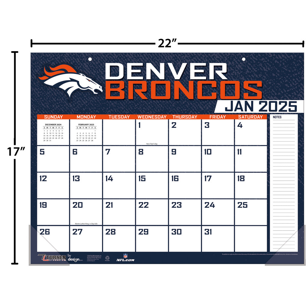 NFL Denver Broncos 2024-2025 Desk Calendar