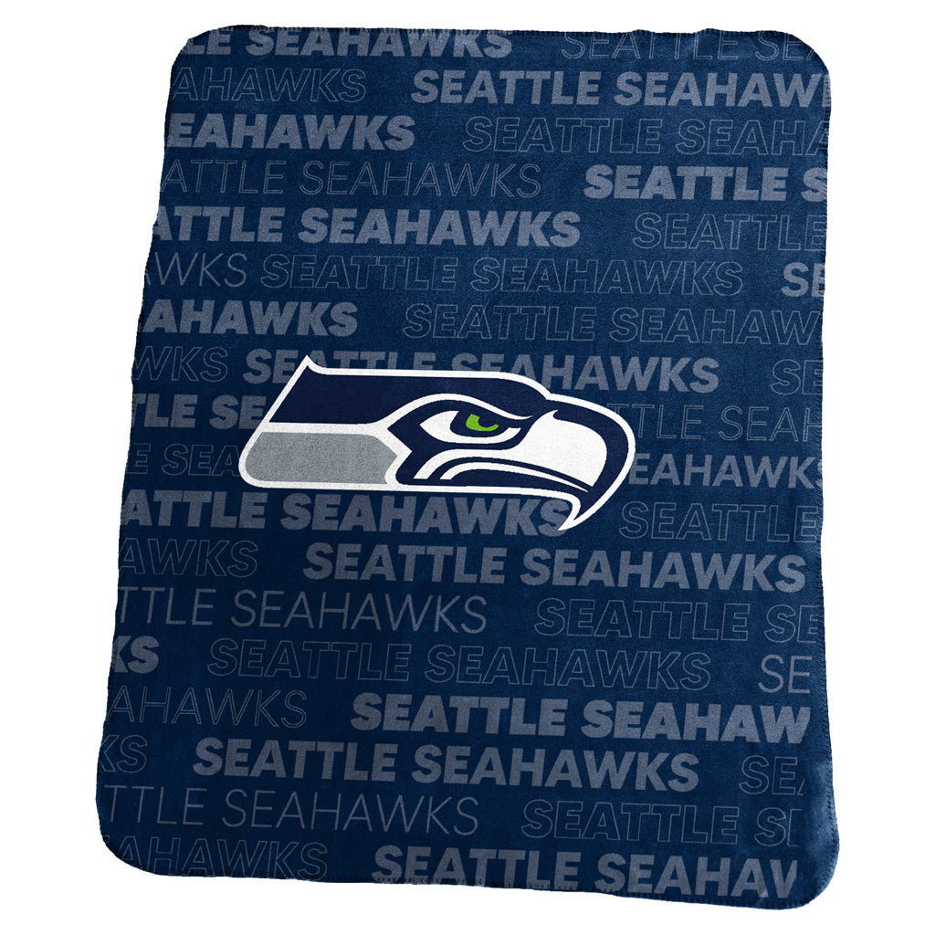 NFL Seattle Seahawks Logo Brands 50x60 Classic Fleece Blanket