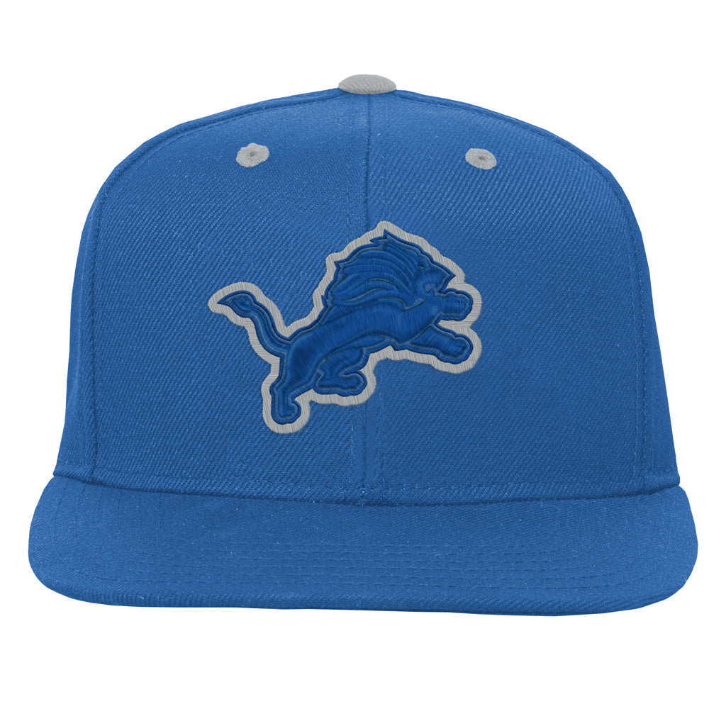 NFL Detroit Lions Youth Outerstuff Team Color Pop Flatbrim Adjustable Snapback Hat