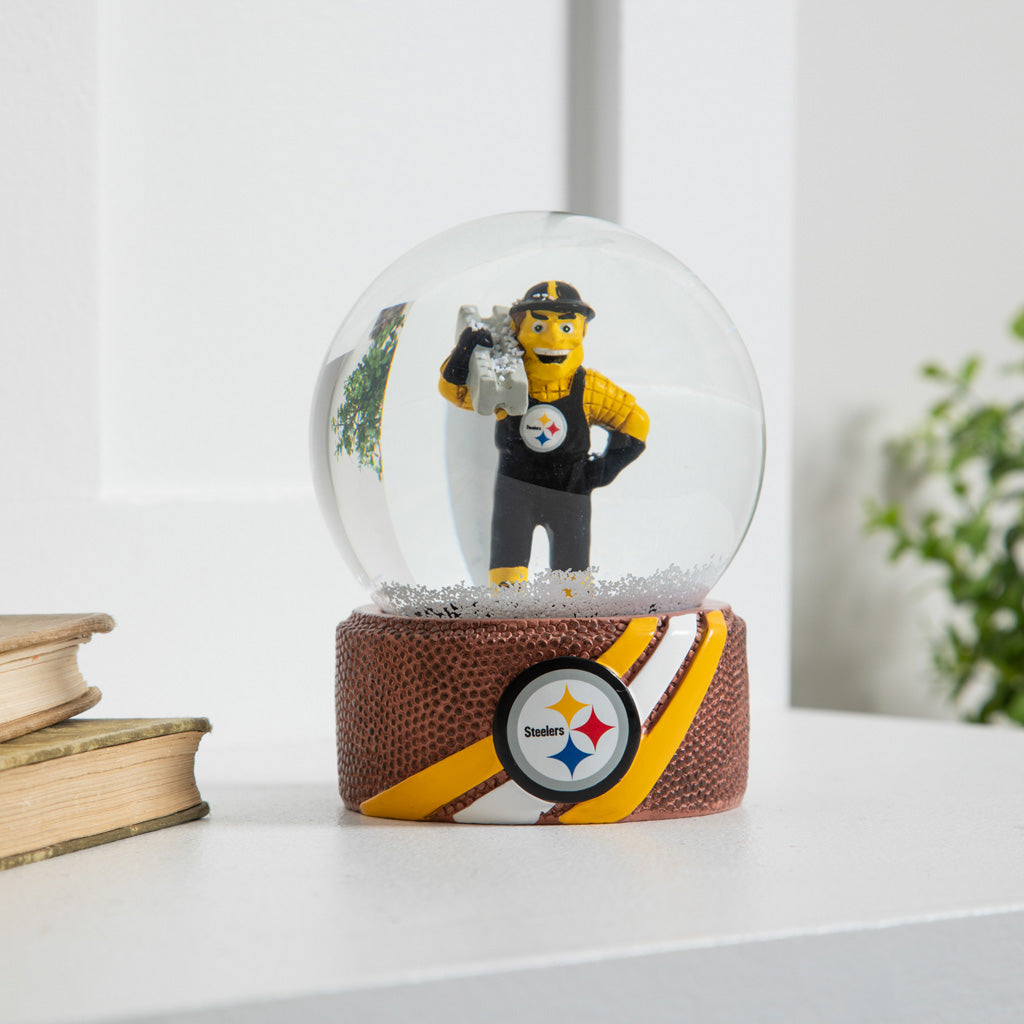 NFL Pittsburgh Steelers Evergreen Glass Water Globe