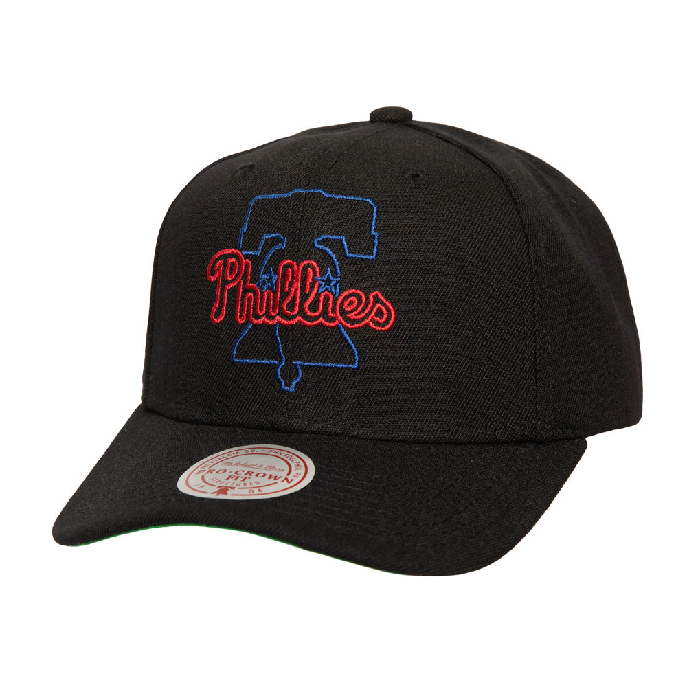 MLB Philadelphia Phillies Mitchell &amp; Ness Neon Logo Pro Snapback