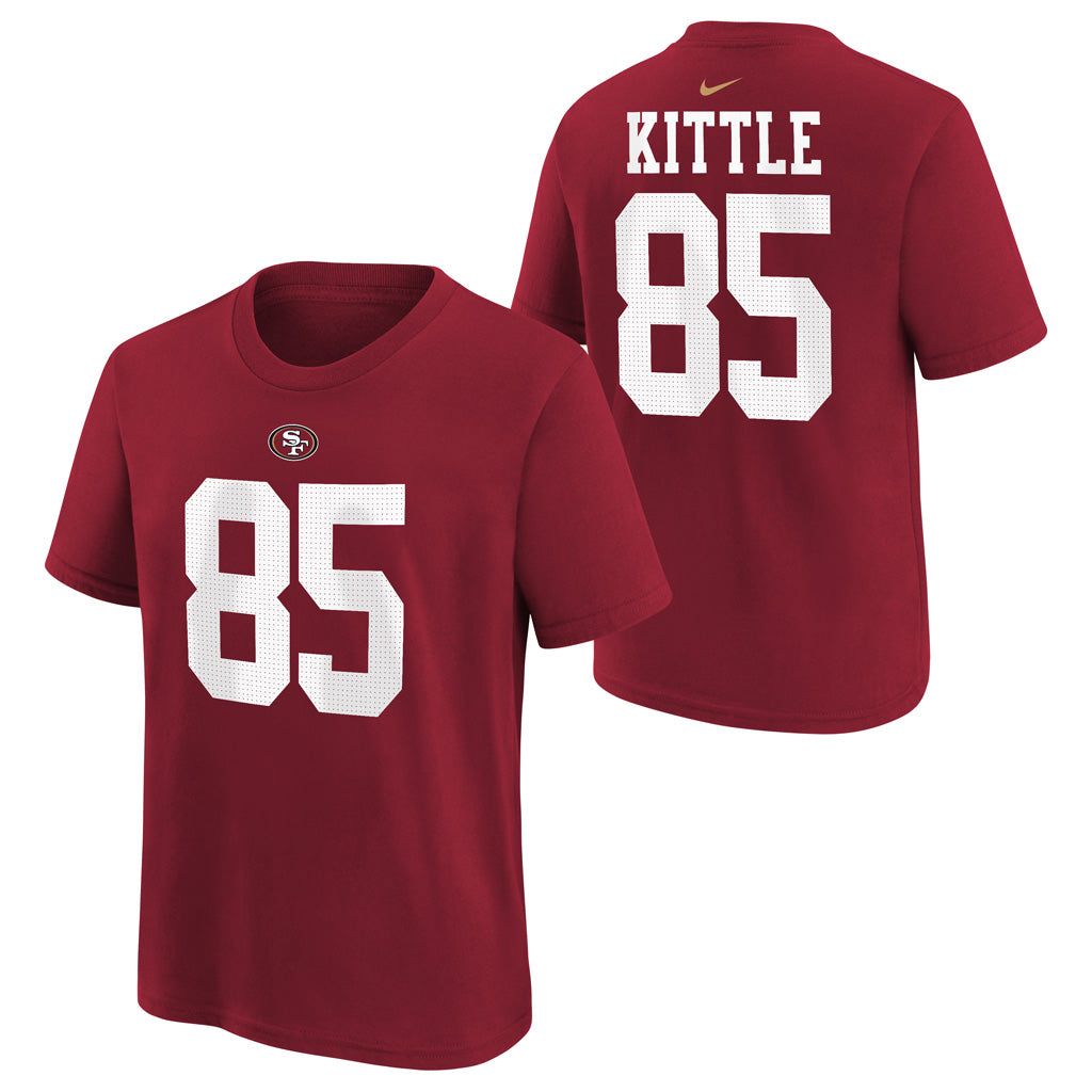 NFL San Francisco 49ers George Kittle Youth Nike Name &amp; Number Tee