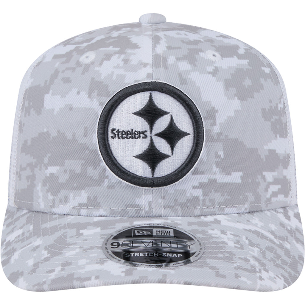 NFL Pittsburgh Steelers New Era 2024 Salute to Service 9SEVENTY Stretch-Snapback Hat