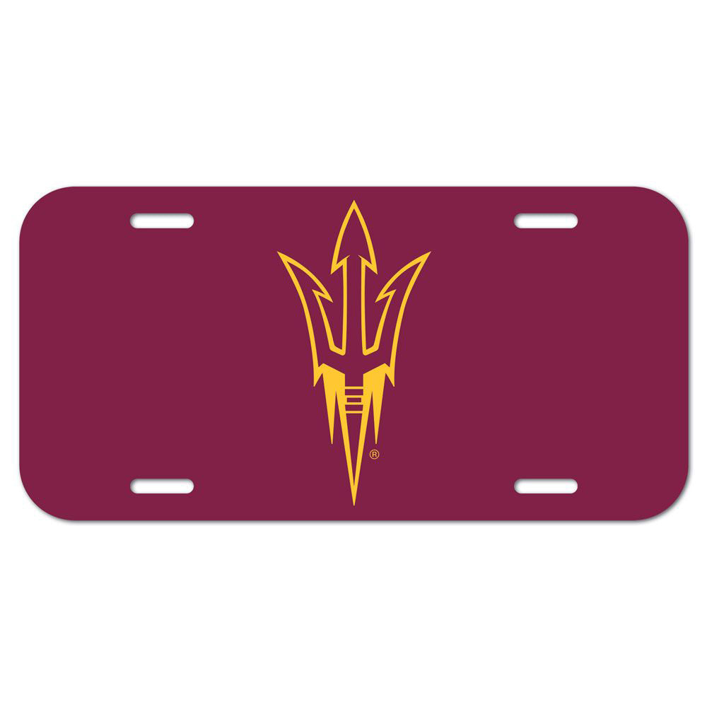 NCAA Arizona State Sun Devils WinCraft Logo Plastic License Plate