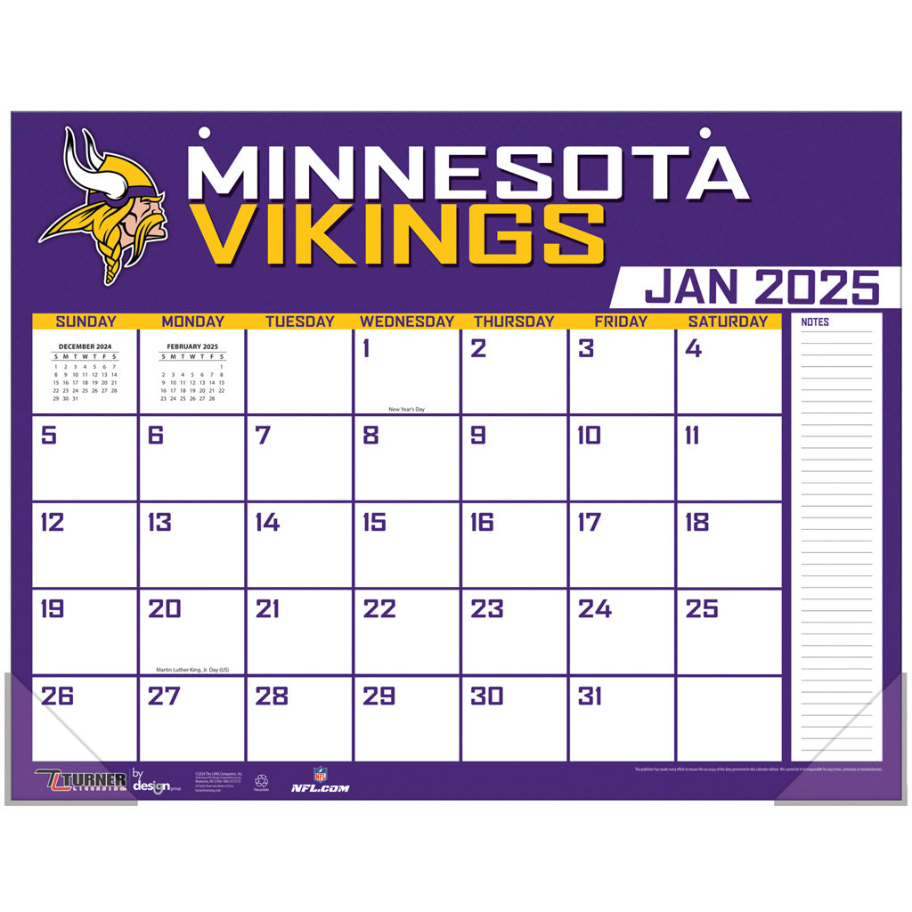 NFL Minnesota Vikings 2024-2025 Desk Calendar