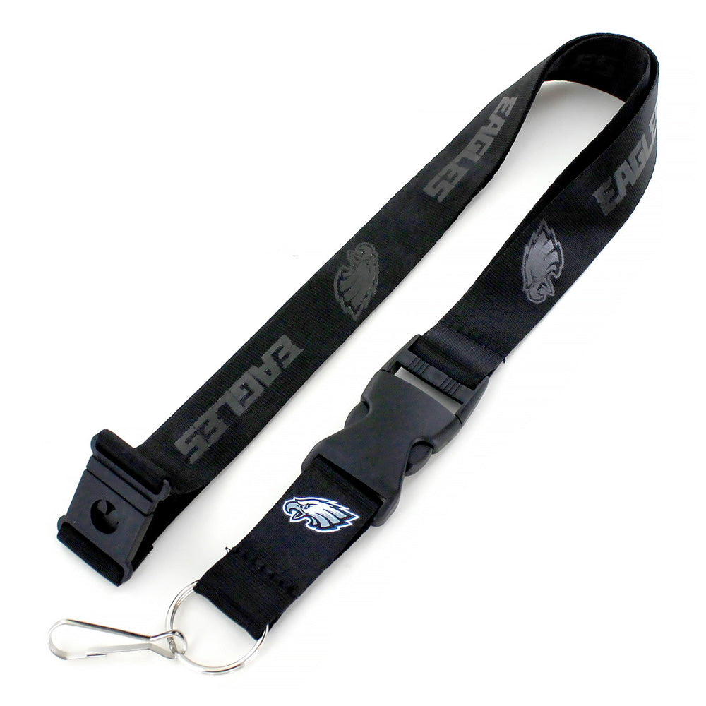 NFL Philadelphia Eagles Aminco Black on Black Lanyard