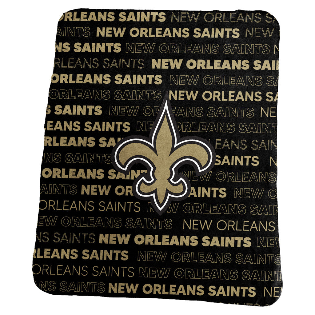 NFL New Orleans Saints Logo Brands 50x60 Classic Fleece Blanket