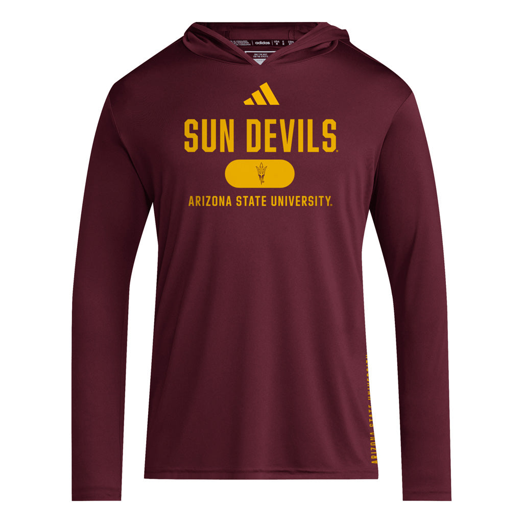 NCAA Arizona State Sun Devils adidas 2024 Training Long Sleeve Hoodie