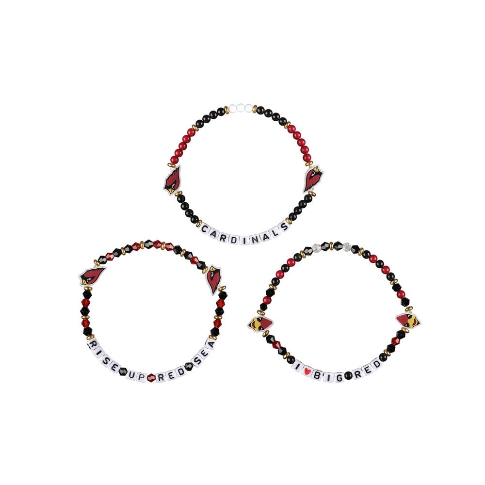 NFL Arizona Cardinals FOCO 3-Pack Friendship Bracelet