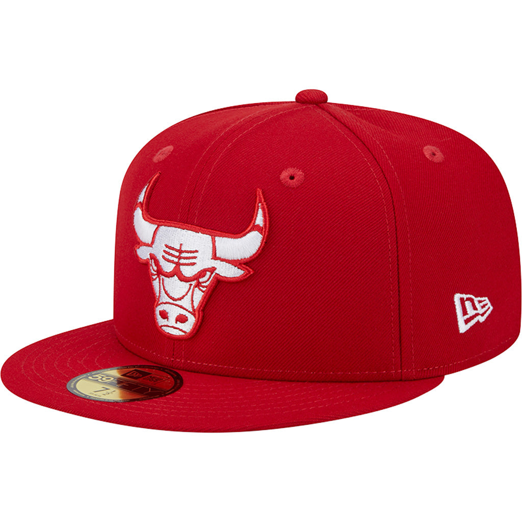 NBA Chicago Bulls New Era Scarlet Side Patch 59FIFTY Hat