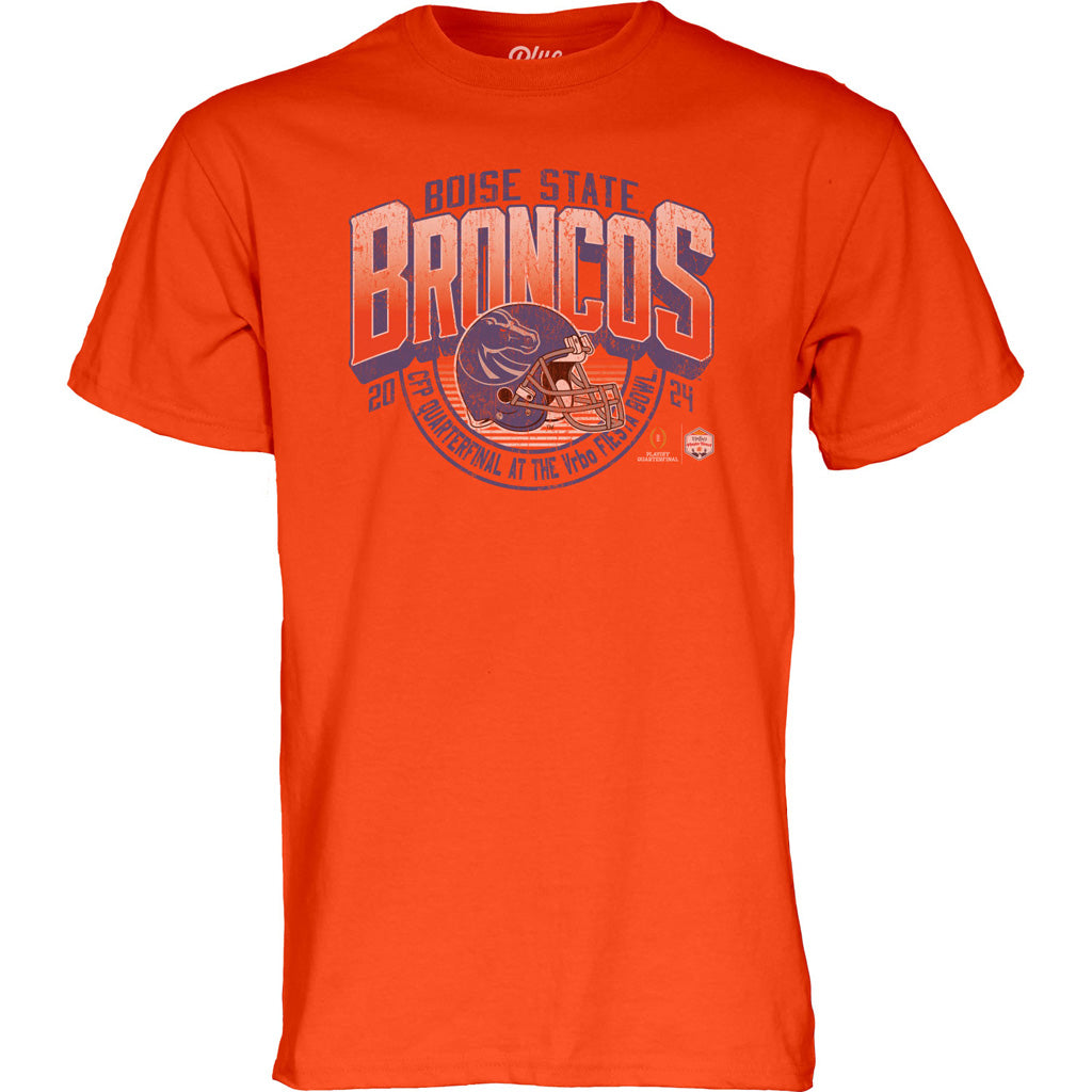 NCAA Boise State Broncos Blue 84 2024 Fiesta Bowl Dirty Money T-Shirt - Orange