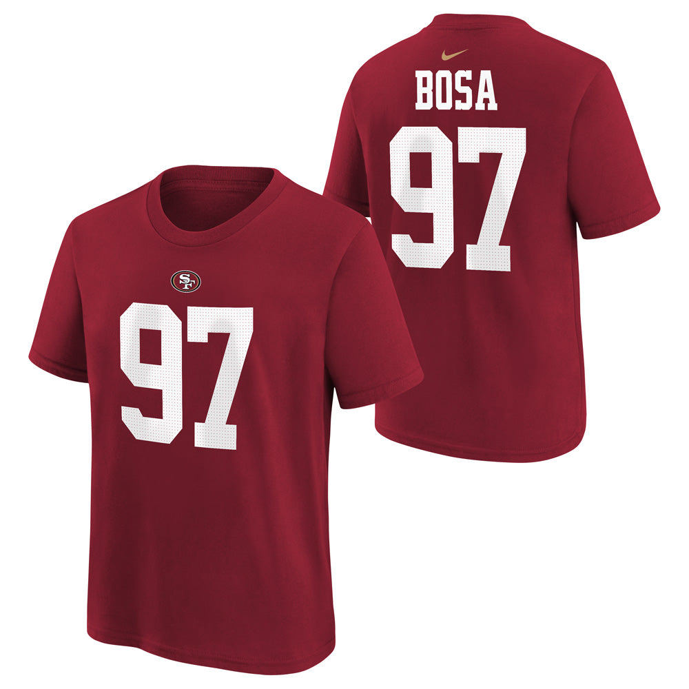 NFL San Francisco 49ers Nick Bosa Youth Nike Name &amp; Number Tee