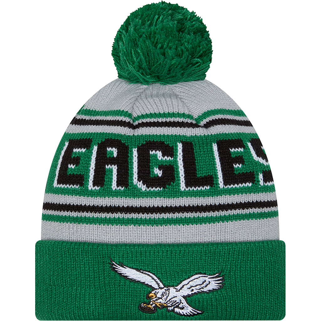 NFL Philadelphia Eagles New Era Pom Wordmark Knit Hat