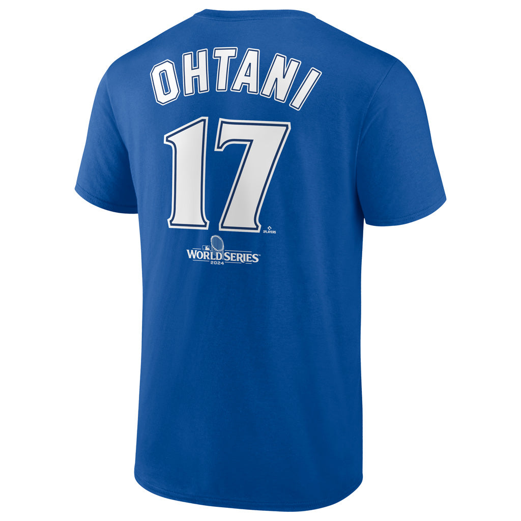 MLB Los Angeles Dodgers Shohei Ohtani Fanatics 2024 World Series Name &amp; Number T-Shirt